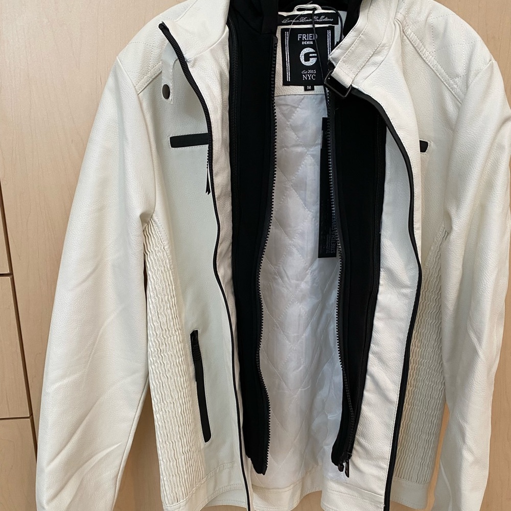 Mens brand new with tags vegan leather jacket